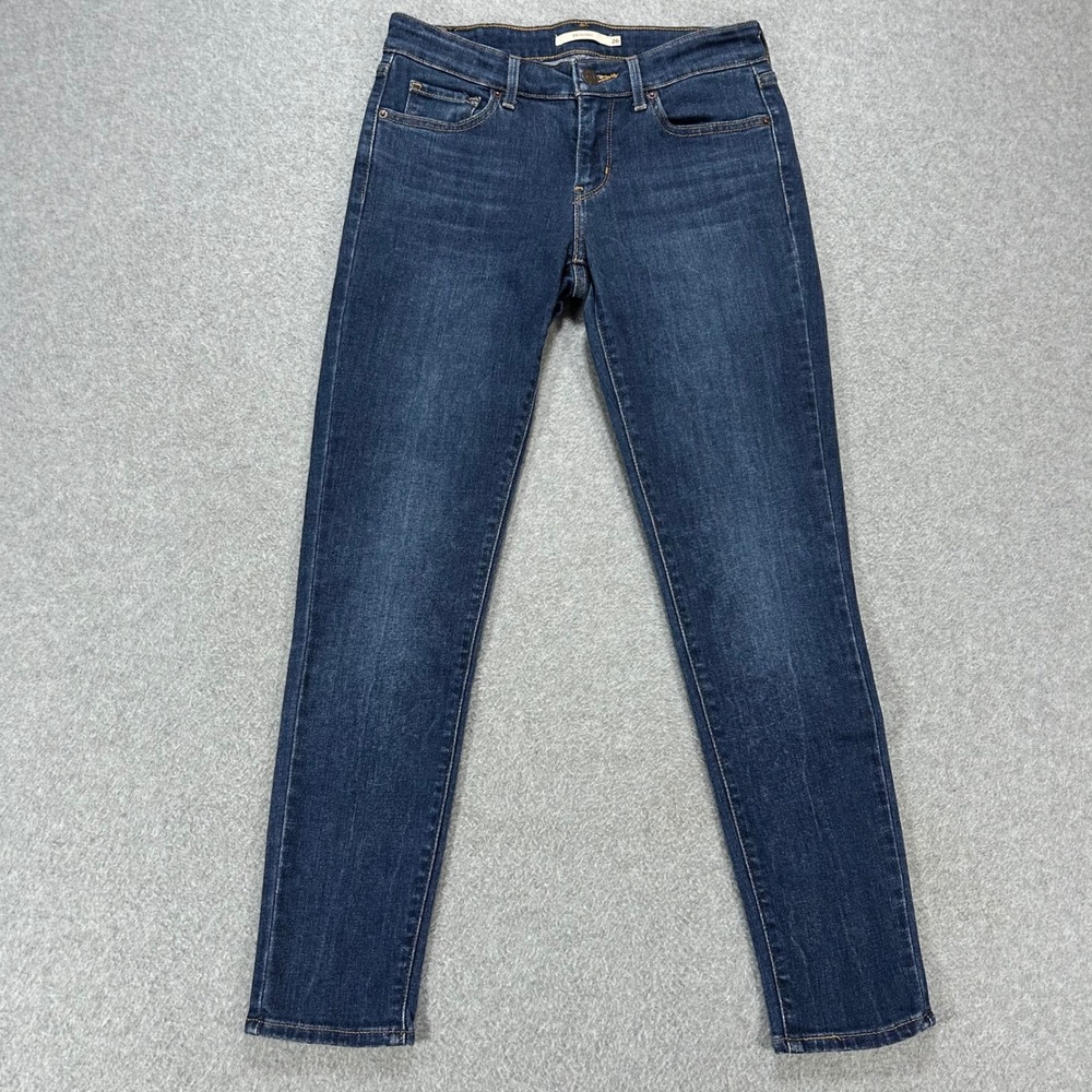 Levi's Jeans 711 Skinny Women 28x26 Dark Blue Denim Casual Minimalist